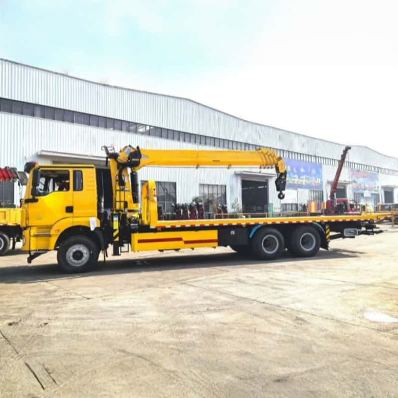 Shacman 12ton straight arm crane truck