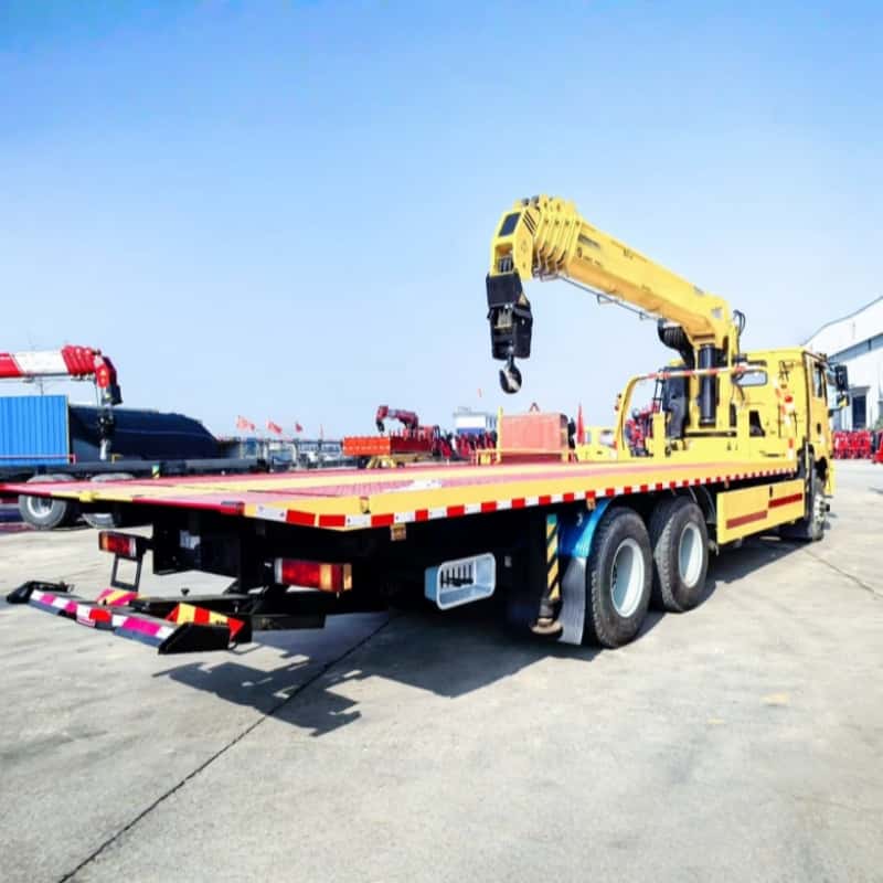 Shacman 12ton straight arm crane truck