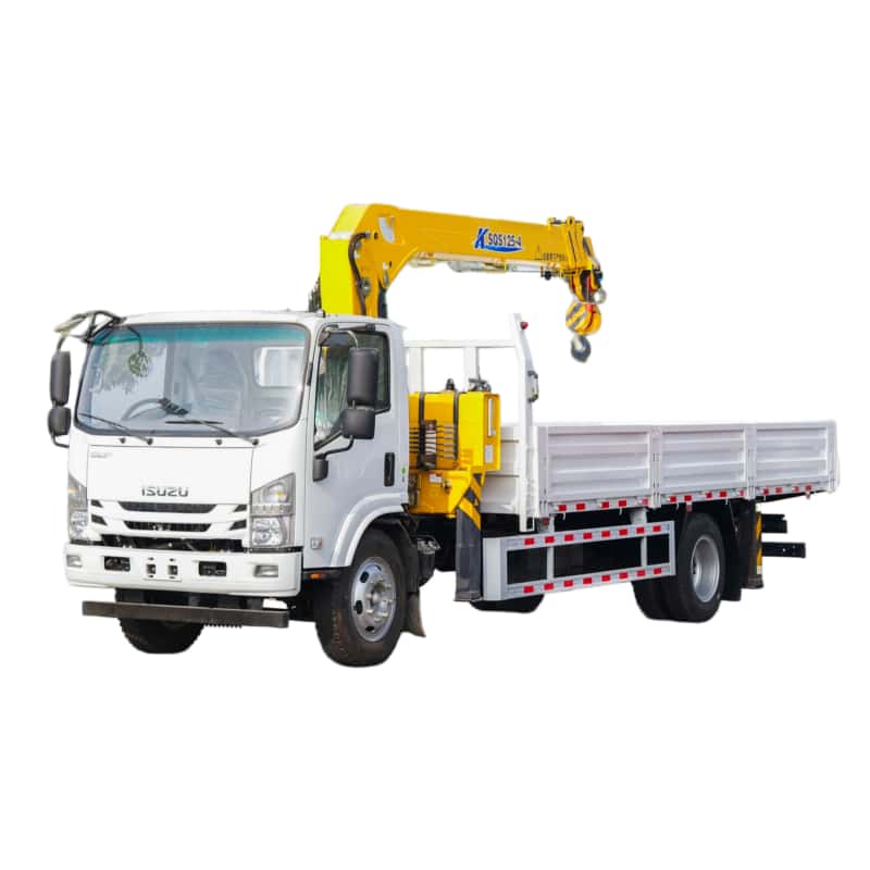 Isuzu truck-mounted crane, 5-ton, 4-section straight boom crane truck-mounted crane