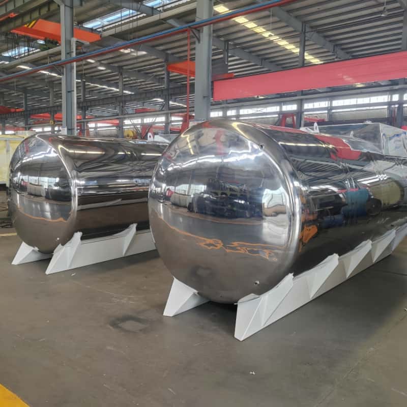 Mirror Polished Stainless Steel Water Tank Body for 4x2 Water Supply Truck