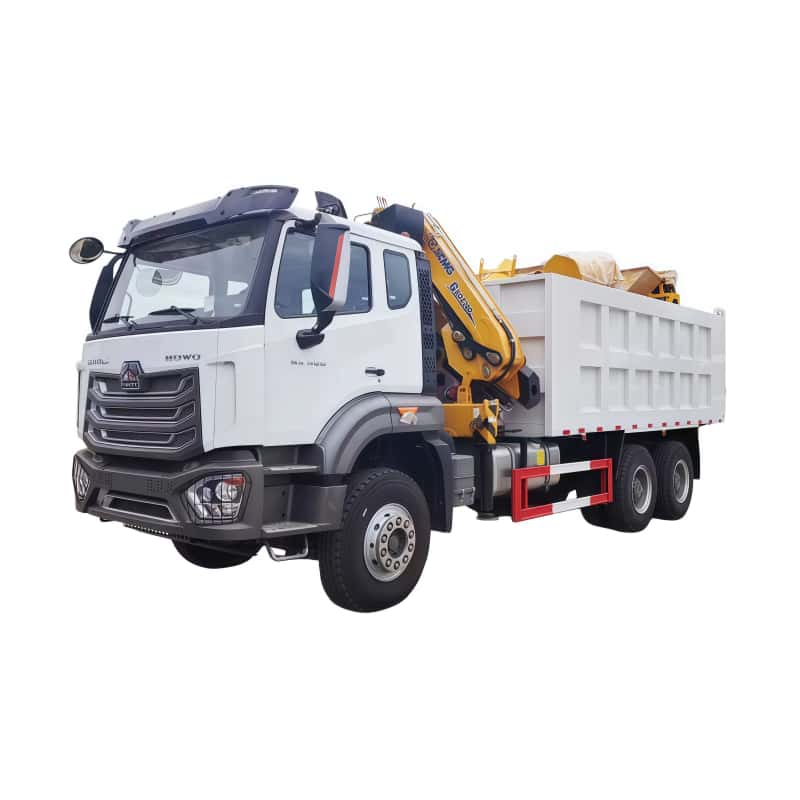 HOWO 6x4 400HP Dump Truck with XCMG 10 Ton 5 Section Folding Boom Crane