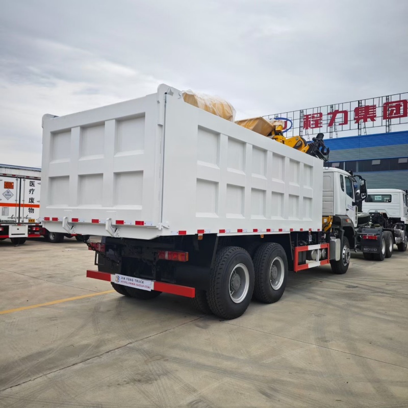 HOWO 6x4 400HP Dump Truck with XCMG 10 Ton 5 Section Folding Boom Crane